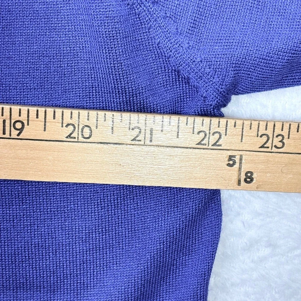 Grace Karin Blue Full Zip Cardigan‎ Sweater XL Mock Neck Viscose Blend Fine Knit
